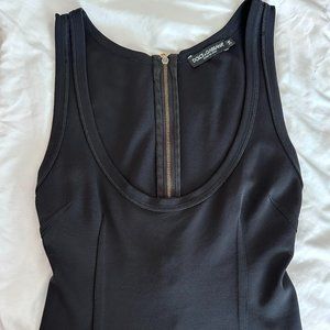 Dolce & Gabbana Classic Black Sexy Deep Scoop Neck Size 38//US 2//Small